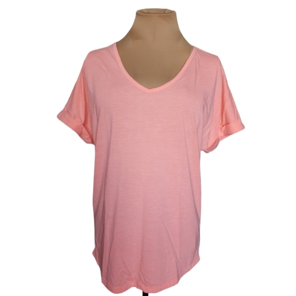 RBX Peach Blouse V-neck Women's Small Petite